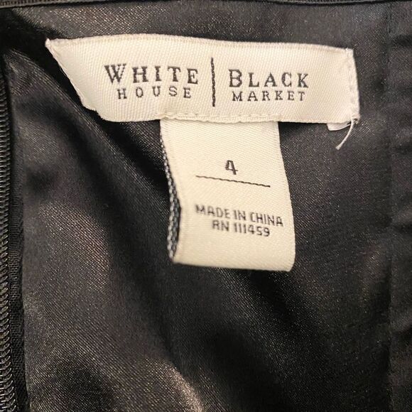 White House Black Market Black Semi-formal dress strapless. Size 4 - Picture 3 of 8